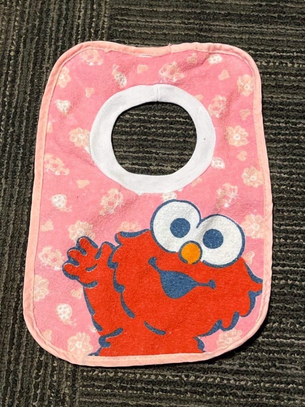 Pink Elmo Print Baby Bib - Kids Accessories